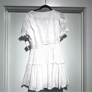 White cotton dress with eyelets